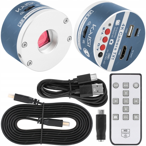 MIKROSKOP STEREOSKOPOWY KAISI TX-350E OŚWIETLENIE 40x LED KAMERA 4K TX1