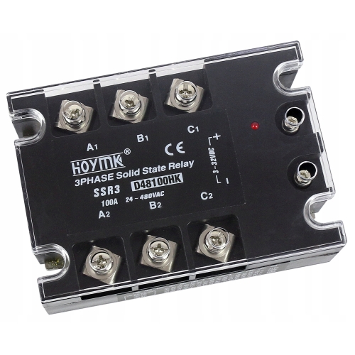 PRZEKAŹNIK PÓŁPRZEWODNIKOWY STYCZNIK PRZEMYSŁOWY HOYMK SSR 100A DC-AC 3FAZY