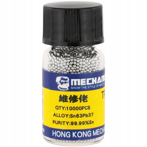 KULKI OŁOWIOWE BGA REBALLING Sn63Pb37 MECHANIC KULE 10tyś 0,76 0.76 0.76mm