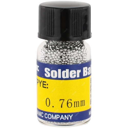 KULKI OŁOWIOWE BGA REBALLING Sn63Pb37 MECHANIC KULE 10tyś 0,76 0.76 0.76mm