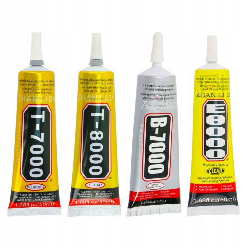 B7000 T7000 E8000 T8000 4x50ml ZESTAW DO NAPRAWY TELEFONÓW EKRANÓW DOTYKÓW