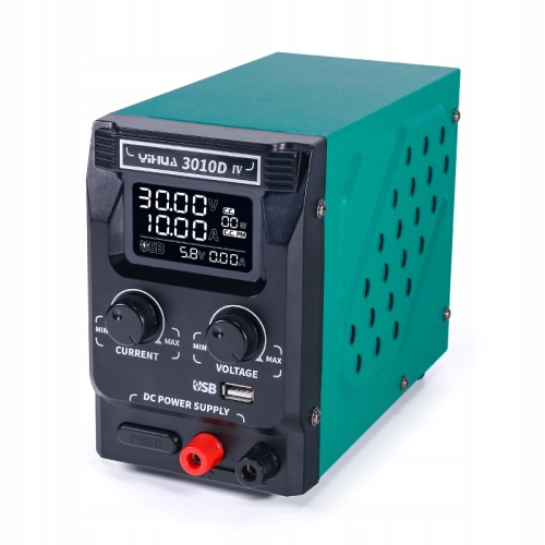 ZASILACZ LABORATORYJNY REGULOWANY 10A 300W 0 - 30V USB QC3.0 YIHUA 3010D-IV
