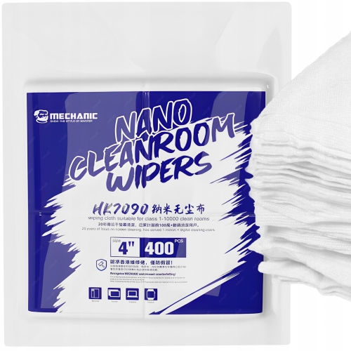 ŚCIERECZKI BEZPYŁOWE DO CZYSZCZENIA OPTYKI LCD MATRYC CCD HK-7090 400szt