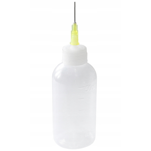 BUTELKA Z IGŁĄ HDPE APLIKATOR DOZOWNIK NA PŁYN CHEMIĘ UNIWERSALNY 50ml 3szt