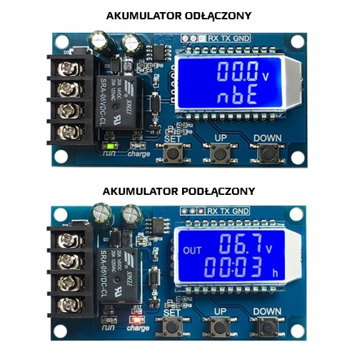 KONTROLER ŁADOWANIA ROZŁADOWYWANIA DO AKUMULATORA ZABEZPIECZENIE HW-750 10A