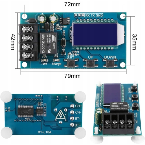 KONTROLER ŁADOWANIA ROZŁADOWYWANIA DO AKUMULATORA ZABEZPIECZENIE HW-750 10A