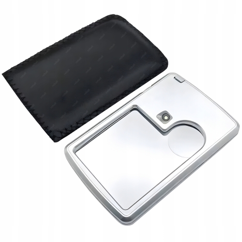 LUPA JUBILERSKA SZKŁO POWIĘKSZAJĄCE KIESZONKOWA RT0350 3x 6x 45x45mm LED