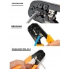 ZACISKARKA RJ45 RJ11 RJ9 WTYKÓW KABLI WTYCZEK SIECIOWYCH JAKEMY JM-CT4-1