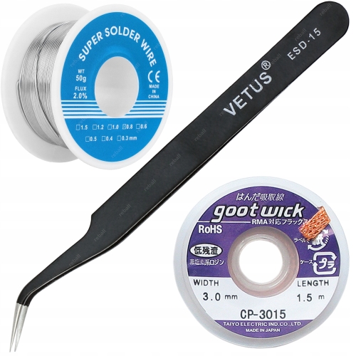 ZESTAW STACJA LUTOWNICZA HOT AIR SPAWARKA PLASTIKU AIFEN 868D 500C XLv3