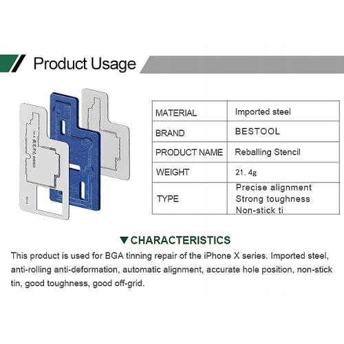 PLATFORMA NAPRAWCZA UCHWYT MONTAŻOWY DO PCB NAPRAWA IPHONE X