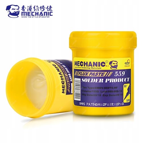 WYSOKOAKTYWNY FLUX TOPNIK PASTA LUTOWNICZA DO LUTOWANIA MECHANIC 559 100g