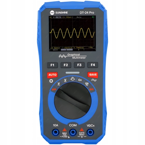 CYFROWY OSCYLOSKOP MULTIMETR MIERNIK PRĄDU UNIWERSALNY SUNSHINE DT-24 PRO