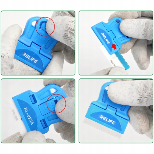 SKROBAK 3x OSTRZE ŻYLETKA CERAMICZNA KLEJU NALEPEK SZYB AUTA RL-023A