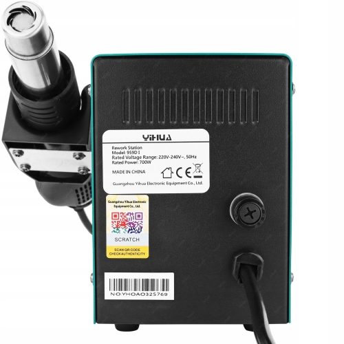 STACJA LUTOWNICZA HOT AIR NA GORĄCE POWIETRZE YIHUA 959D-I 700W + AKCESORIA