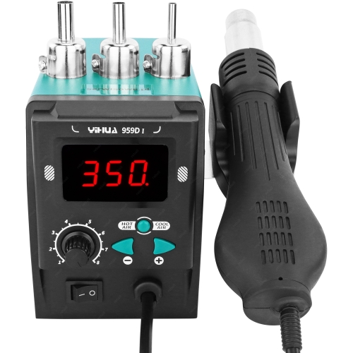 STACJA LUTOWNICZA HOT AIR NA GORĄCE POWIETRZE YIHUA 959D-I 700W + AKCESORIA