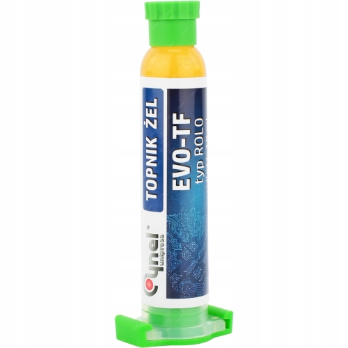 TOPNIK LUTOWNICZY ŻEL Cynel EVO-TF 10ml TŁOK CYNA 25g 0,7mm 138°C IGŁA 18G