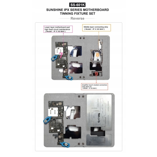 PLATFORMA NAPRAWCZA UCHWYT DO PCB IPHONE X XS MAX SS-601K NAPRAWA IPHON