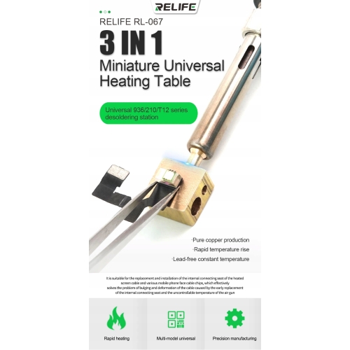 MINI PODGRZEWACZ MIKRO STACJA LUTOWNICZA RELIFE RL-067 GROTY T12 C210 900M