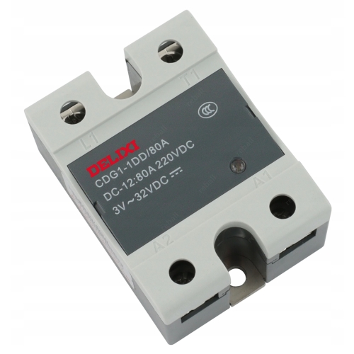 PRZEKAŹNIK PÓŁPRZEWODNIKOWY STYCZNIK PRZEMYSŁOWY DELIXI SSR CDG1-1DD 80A DC