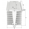 RADIATOR ALUMINIOWY DO PRZEKAŹNIK PÓŁPRZEWODNIKOWY 1 FAZOWYCH SSR DO 100A