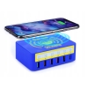 ŁADOWARKA USB C USB A BEZPRZEWODOWA QC 3.0 + PD + INDUKCYJNA - 6 USB + IND