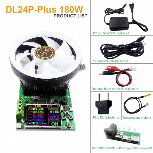SZTUCZNE OBCIĄŻENIE ELEKTRONICZNE AKTYWNE DL24P-PLUS 25A 180W ATORCH BT 25A