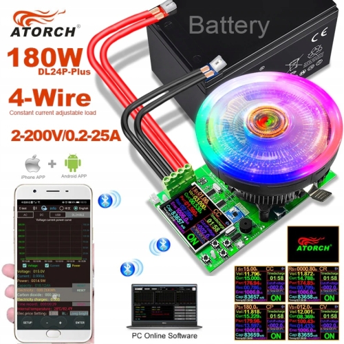 SZTUCZNE OBCIĄŻENIE ELEKTRONICZNE AKTYWNE DL24P-PLUS 25A 180W ATORCH BT 25A