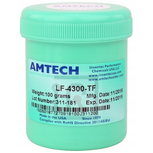 TOPNIK AMTECH LF-4300-TF 50g NO-CLEAN FLUX PASTA LUTOWNICZA ŻEL DO BGA SMD
