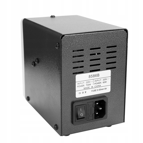 STACJA HOT AIR + LUTOWNICA PRECYZYJNA KOLBOWA 8586B 2w1 +PORADNIK LUTOWANIA
