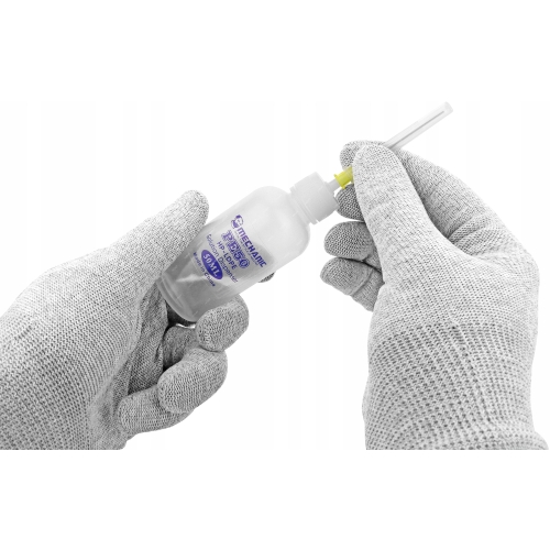 5x BUTELKA DOZOWNICZA NA PŁYNY CHEMIE ELEKTRONIKI HP-LDPE PE50 50ml+5x IGŁA