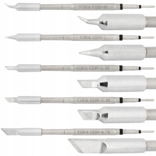 ZESTAW GROTÓW GROT C235 DO STACJA LUTOWNICZA YIHUA 928D-IV 60W USB C PD QC