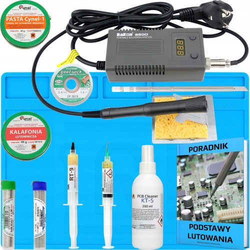 STACJA LUTOWNICZA LUTOWNICA PRECYZYJNA BAKON 950D 50W GROTY T13 + AKCESORIA