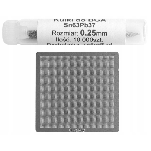 SITO UNIWERSALNE BGA 0.25mm 0,25mm+KULKI REBALLING