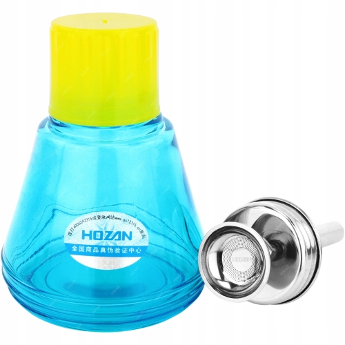 SZKLANA BUTELKA DOZOWNICZA Z POMPKĄ NA PŁYNY CIECZE CHEMIĘ HOZAN Z-96 150ml