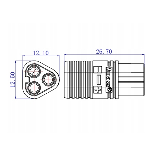 AMASS KONEKTOR ZŁĄCZE GNIAZDO ŻEŃSKIE +OSŁONA MT60