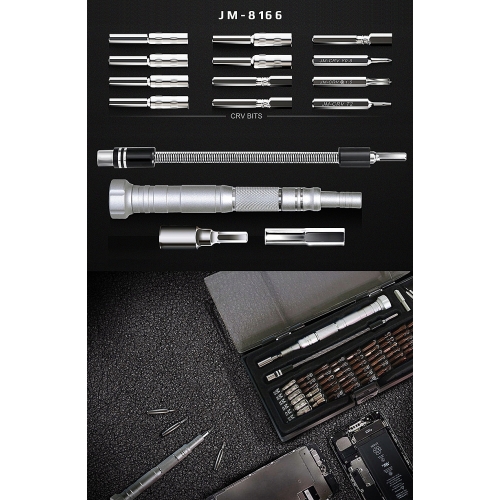 ZESTAW ŚRUBOKRĘTÓW PRECYZYJNYCH BITÓW TORX JAKEMY JM-8166 DO TELEFONÓW 61w1