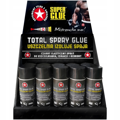 SUPER MOCNY KLEJ TOTAL SPRAY GLUE BŁYSKAWICZNY USZCZELNIANIA IZOLACJi 400ml