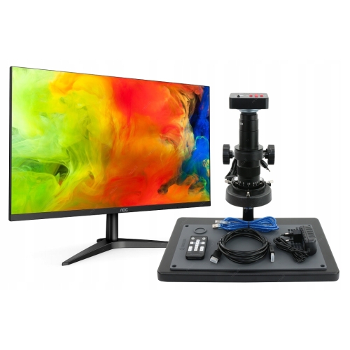 MIKROSKOP CYFROWY SZ10H + KAMERA 38MP 2k 30FPS + MONITOR LCD AOC 24" SERWIS