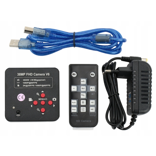MIKROSKOP CYFROWY SZ10H + KAMERA 38MP 2k 30FPS + MONITOR LCD AOC 24