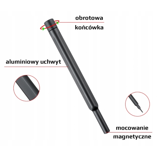 ZESTAW ŚRUBOKRĘTÓW PRECYZYJNYCH WKRĘTAKÓW BITÓW RT0104 DO TELEFONÓW 25w1