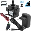 ZESTAW POMPKA POMPA DO WODY OBIEGOWA ZANURZENIOWA OCZKO WODNE+ ZASILACZ 12V