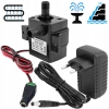 ZESTAW POMPKA POMPA DO WODY OBIEGOWA ZANURZENIOWA OCZKO WODNE+ ZASILACZ 12V