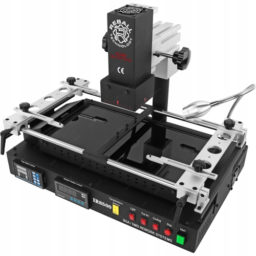 STACJA LUTOWNICZA BGA SMD DO NAPRAW REBALL IR8500 2500W 2x IR RS232 USB