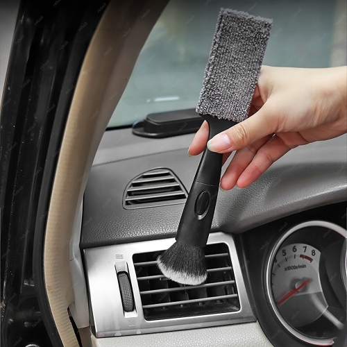 SZCZOTKA SZCZELINOWA DO CZYSZCZENIA SAMOCHODU AUTA + ŚCIERECZKA MIKROFIBRA