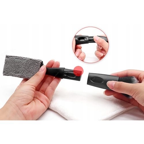 SZCZOTKA SZCZELINOWA DO CZYSZCZENIA SAMOCHODU AUTA + ŚCIERECZKA MIKROFIBRA