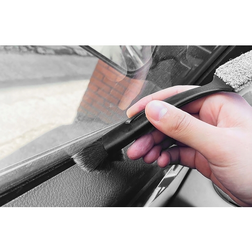 SZCZOTKA SZCZELINOWA DO CZYSZCZENIA SAMOCHODU AUTA + ŚCIERECZKA MIKROFIBRA