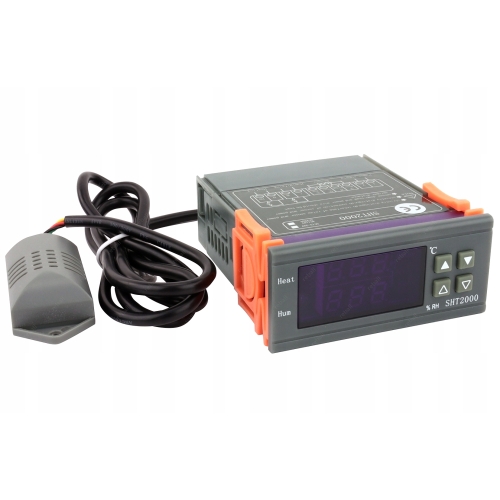PANELOWY REGULATOR TEMPERATURY STEROWNIK CYFROWY HIGROMETR SHT2000 12-24VDC