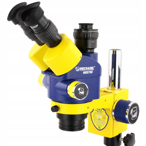 MIKROSKOP STEREOSKOPOWY TRINOKULAR MECHANIC MOS760-B11 7-60x KAM 48MP DX480