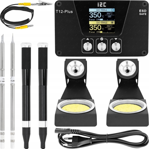 STACJA LUTOWNICZA LUTOWNICA PRECYZYJNA I2C T12 PLUS 240W 2 KOLBY 2 GROTY