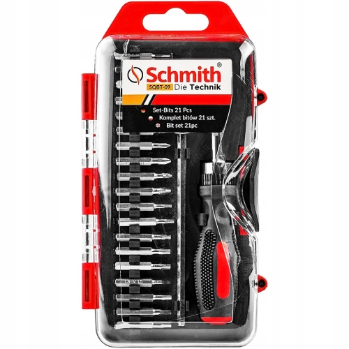 ZESTAW ŚRUBOKRĘTÓW PRECYZYJNYCH BITÓW KOŃCÓWKI TORX SCHMITH+MAGNETYZER 21w1